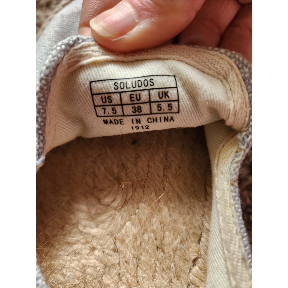 NWOT Soludos Lemon Embroidered Smoking Slipper Espadrille Flat Size 7.5 - Picture 6 of 7